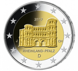 2 EURO 2017A Porta Nigra UNC Duitsland